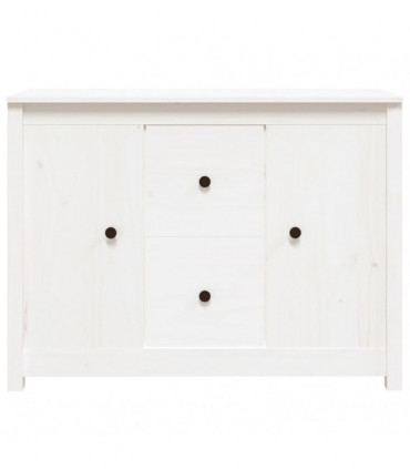 Sideboard White 100x35x74 cm Solid Wood Pine