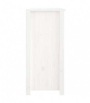 Sideboard White 100x35x74 cm Solid Wood Pine