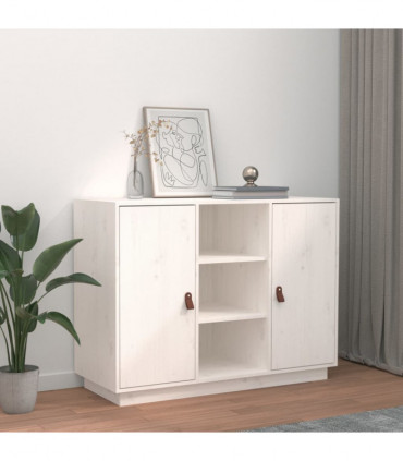 Sideboard White 100x40x75 cm Solid Wood Pine