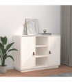 Sideboard White 100x40x75 cm Solid Wood Pine