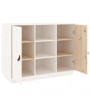 Sideboard White 100x40x75 cm Solid Wood Pine