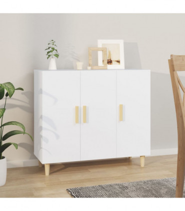 Sideboard White 90x34x80 cm Engineered Wood