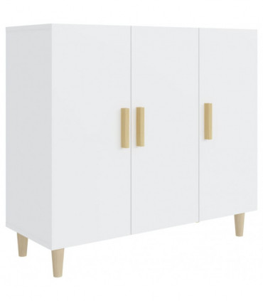 Sideboard White 90x34x80 cm Engineered Wood