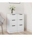 Sideboards 2 pcs White 30x30x70 cm Engineered Wood