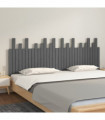 Wall Headboard Grey 204x3x80 cm Solid Wood Pine