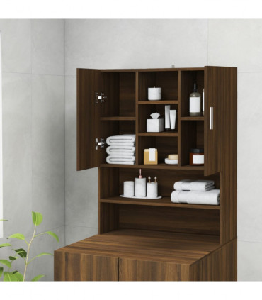 Washing Machine Cabinet Brown Oak 70.5x25.5x90 cm