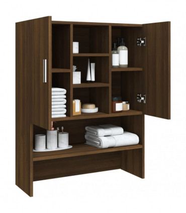 Washing Machine Cabinet Brown Oak 70.5x25.5x90 cm