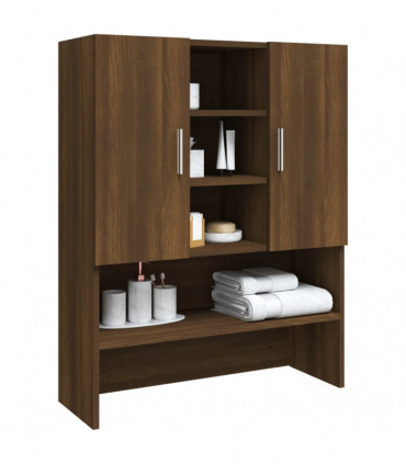 Washing Machine Cabinet Brown Oak 70.5x25.5x90 cm
