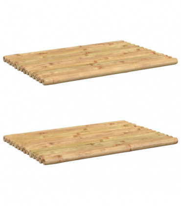 vidaXL Bath Mats 2 pcs 50x35 cm Bamboo