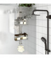 vidaXL Hanging Shower Caddy Brushed 304 Stainless Steel
