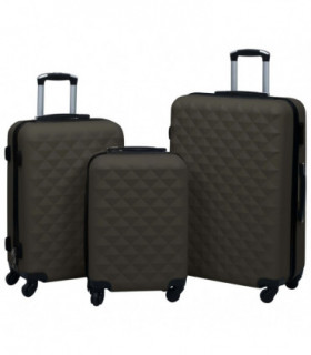 vidaXL Hardcase Trolley Set 3 pcs Anthracite ABS