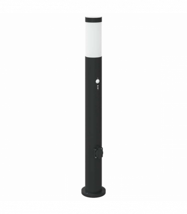 vidaXL Bollard Light with Sensor&Outlet 80 cm Stainless Steel IP44