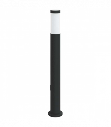 vidaXL Bollard Light with Sensor&Outlet 80 cm Stainless Steel IP44