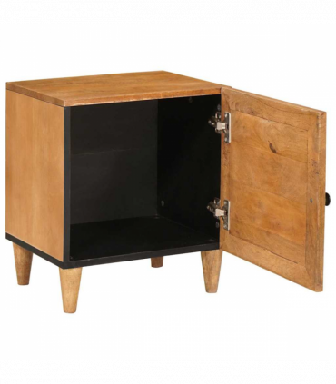 vidaXL Bedside Table Light brown 40 x 33 x 46 cm Solid mango wood