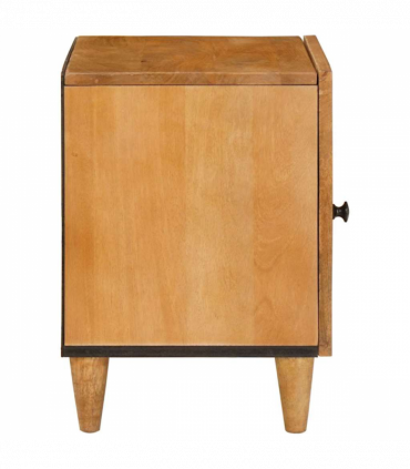 vidaXL Bedside Table Light brown 40 x 33 x 46 cm Solid mango wood