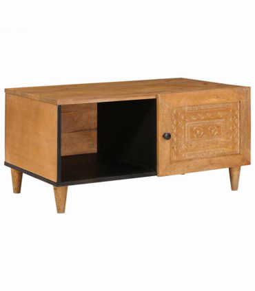 vidaXL Coffee Table Light brown 80 x 50 x 40 cm Solid mango wood