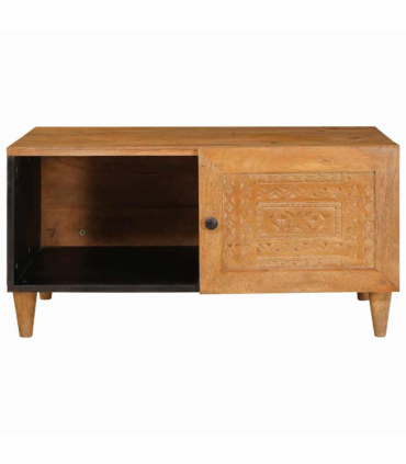 vidaXL Coffee Table Light brown 80 x 50 x 40 cm Solid mango wood