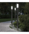 vidaXL Bollard Lights with Sensor&Outlet 3pcs 110 cm Stainless Steel IP44