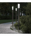 vidaXL Bollard Lights with Sensor&Outlet 3 pcs 110 cm Stainless Steel IP44