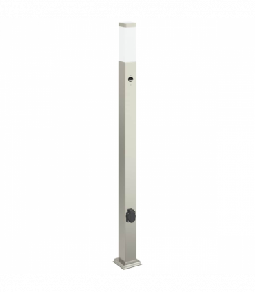 vidaXL Bollard Lights with Sensor&Outlet 3 pcs 110 cm Stainless Steel IP44