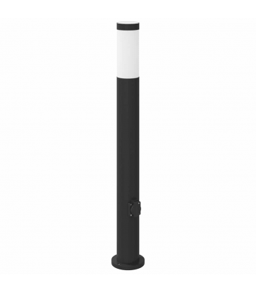vidaXL Bollard Lights with Outlet 3pcs 80 cm Stainless Steel IP44