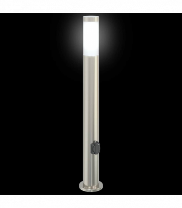 vidaXL Bollard Lights with Outlet 3pcs 80 cm Stainless Steel IP44