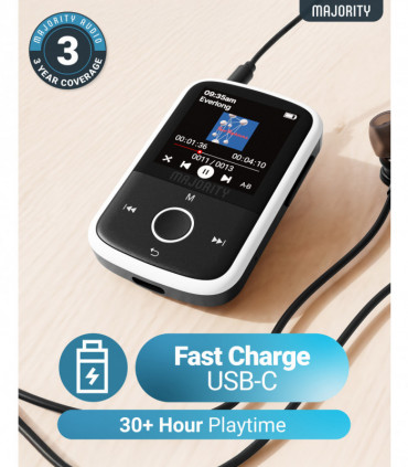 MAJORITY MP3 GO PLAYER 16GB BLK/WHT