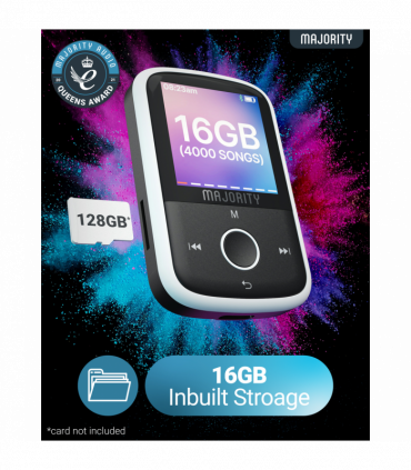 MAJORITY MP3 GO PLAYER 16GB BLK/WHT