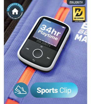 MAJORITY MP3 GO PLAYER 16GB BLK/WHT