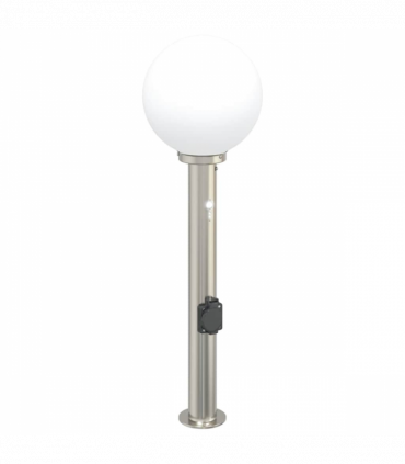 vidaXL Bollard Lights with Sensor&Outlet 3 pcs 80 cm Stainless Steel IP44