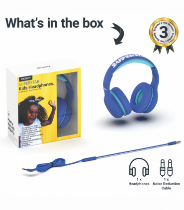 MAJORITY SUPERSTAR KIDS HEADPHONES BLUE