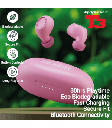 MAJORITY TRU BIO EARBUDS PINK