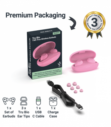 MAJORITY TRU BIO EARBUDS PINK