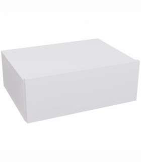 HOMCOM Floating Bedside Table, Wall-Mounted Side Table for Bedroom, White