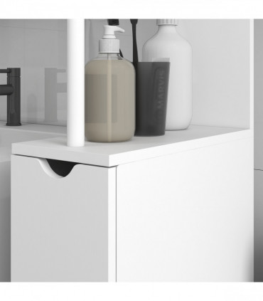 HOMCOM Tall Bathroom Cabinet, Bathroom Storage Cabinet W/ Shelf, Drawers White