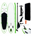 Inflatable Stand Up Paddle Board Set Green and White