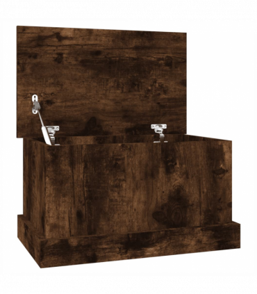 vidaXL Storage Box Smoked Oak 50x30x28 cm Engineered Wood