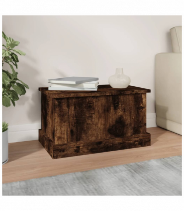 vidaXL Storage Box Smoked Oak 50x30x28 cm Engineered Wood