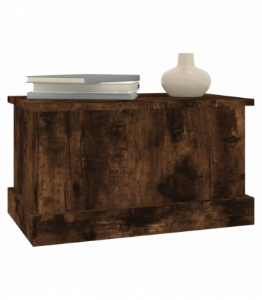 vidaXL Storage Box Smoked Oak 50x30x28 cm Engineered Wood