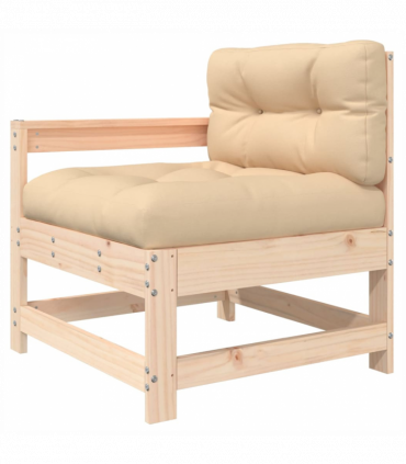 vidaXL 3 Piece Garden Lounge Set with Cushions Solid Wood