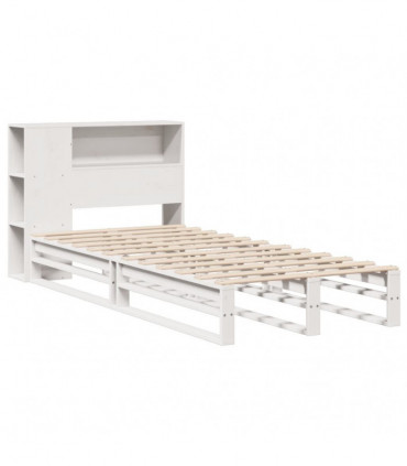 vidaXL Bookcase Bed without Mattress White 90x200 cm Solid Wood