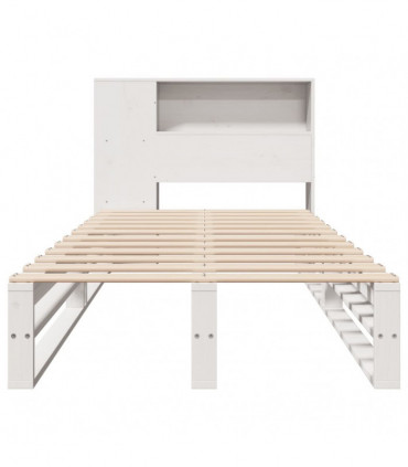 vidaXL Bookcase Bed without Mattress White 90x200 cm Solid Wood