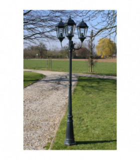 vidaXL Garden Light Post 3-arms 230 cm Dark Green/Black Aluminium