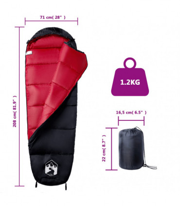 vidaXL Mummy Sleeping Bag for Adults Camping 3 Seasons