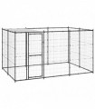 vidaXL Outdoor Dog Kennel Steel with Roof 7.26 m²