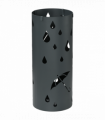 Umbrella Stand Dark Grey Galvanised Steel 17L x 17W x 41H cm Holds 2 Umbrellas