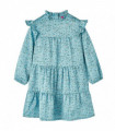 Kids' Dress with Long Sleeves Blue 128