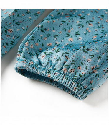 Kids' Dress with Long Sleeves Blue 128