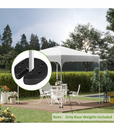 Outsunny Gazebo Weights Set of 4 with Reinforce Pins and Easy Carry Belt, 12KG