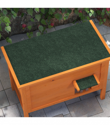 PawHut Outdoor Feral Cat House Insulated w/ Openable Roof - Orange